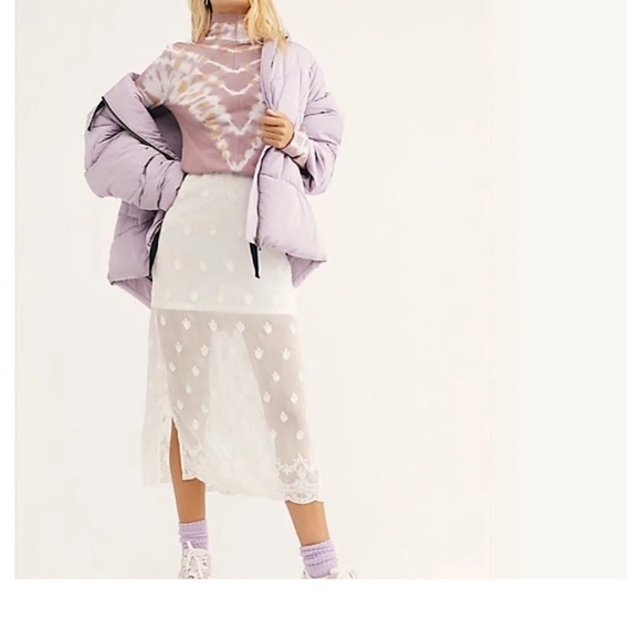 Free People Hailey Puffer Oversized Lilac Cloud Hooded Jacket M - Picture 7 of 14